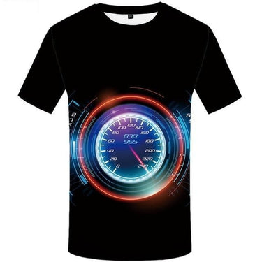 Men's Vintage Hip Hop 3D Print Casual Motorcycle T-Shirts with O-Neck - SolaceConnect.com