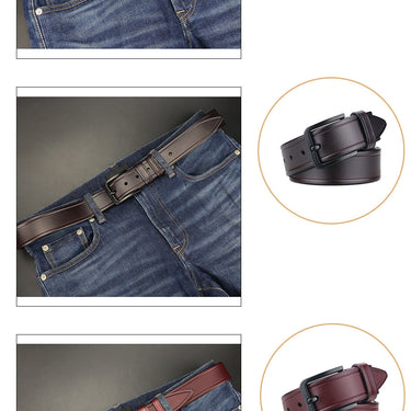 Men's Vintage Luxury Faux Leather Strap Classic Pin Buckle Belts  -  GeraldBlack.com