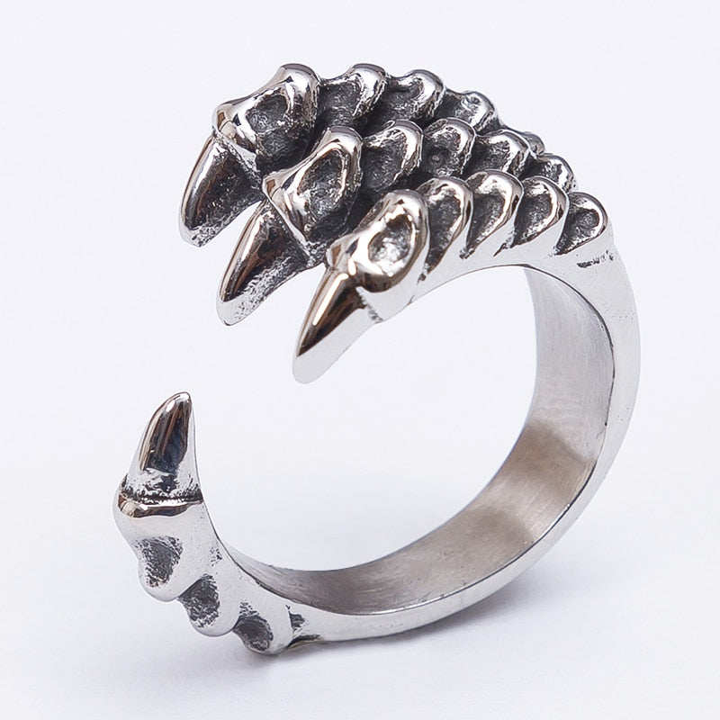 Men's Vintage Style Punk Gothic Stainless Steel Classic Biker Rings  -  GeraldBlack.com