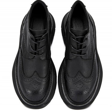 Men's Vintage Thick Bottom Lace Up Business Designer Brogue Shoes  -  GeraldBlack.com