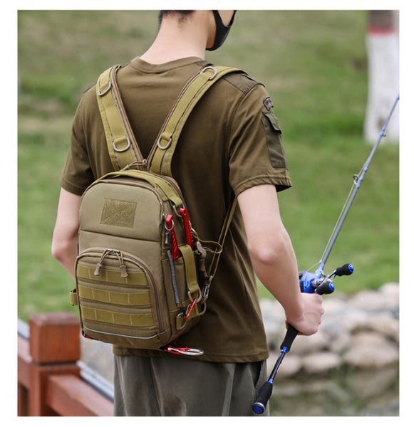 Men's Waterproof and Portable Climbing Shoulder Chest Bag Backpack  -  GeraldBlack.com