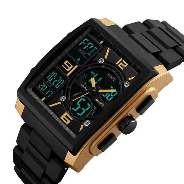 Men's Waterproof Digital LED Chrono Quartz Watches with 50M Waterproof - SolaceConnect.com