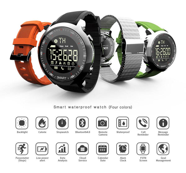 Men's Waterproof Swimming Bluetooth Outdoor Sport Smartwatch with Pedometer - SolaceConnect.com