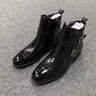 Men's Winter Authentic Crocodile Belly Skin Hand Sewing Chelsea Boots  -  GeraldBlack.com