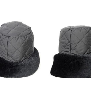 Men's Winter Casual Faux Fur Flat Cap Beanie Thick Claus Mink Hat - SolaceConnect.com