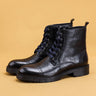 Men's Winter Casual Genuine Leather Round Head Waterproof Boots  -  GeraldBlack.com