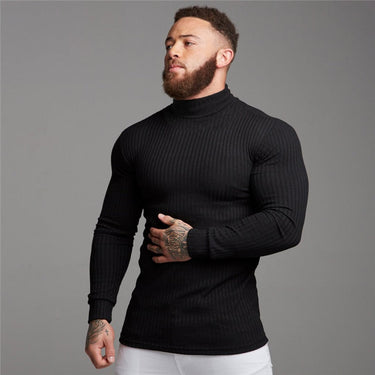 Men's Winter Fashion Casual Roll Neck Solid Warm Slim Fit Sweaters  -  GeraldBlack.com