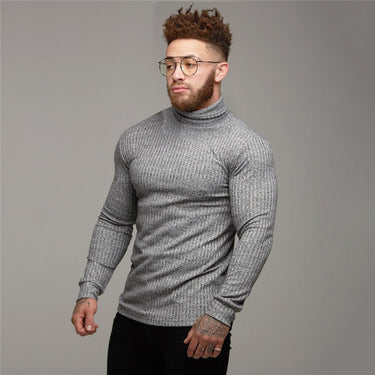 Men's Winter Fashion Casual Roll Neck Solid Warm Slim Fit Sweaters  -  GeraldBlack.com