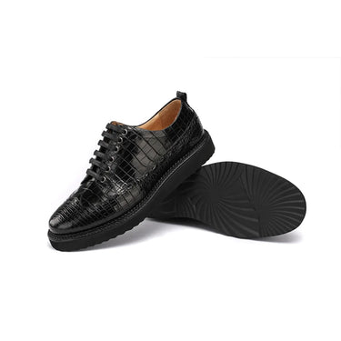 Men's Winter Genuine Leather Round Head Casual Sports Oxford Shoes  -  GeraldBlack.com