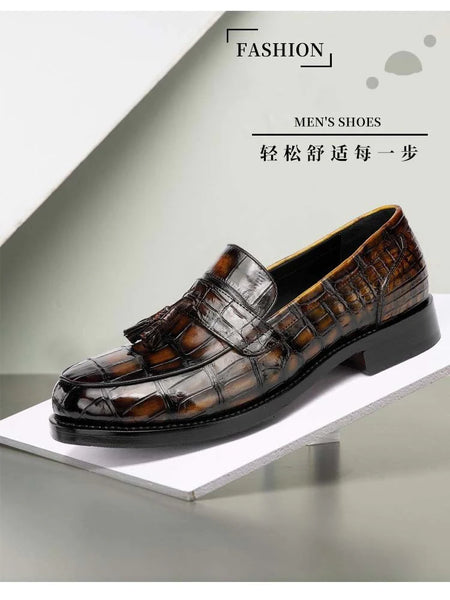 Men's Winter Genuine Leather Wear Resistant Fashion Designer Loafers  -  GeraldBlack.com