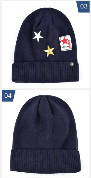 Men's Women's Casual hip hop Styled Star Knitted Warm Beanie Hats - SolaceConnect.com