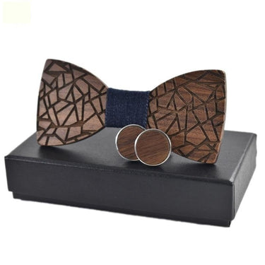 Men's Wooden Fissure Butterfly Shape Slim Bowknots Bowties for Wedding  -  GeraldBlack.com