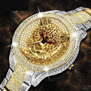 Men Tiger Watch Quartz Contracted Choque Casual Genuine Silver Gold Wrist Watch  -  GeraldBlack.com