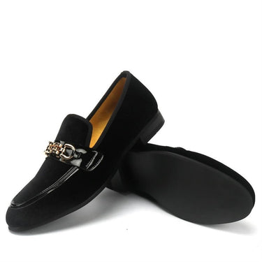 Men Velvet Smoking Slipper Italian Casual Shoes Party and Wedding Dress Loafers Shoes  -  GeraldBlack.com