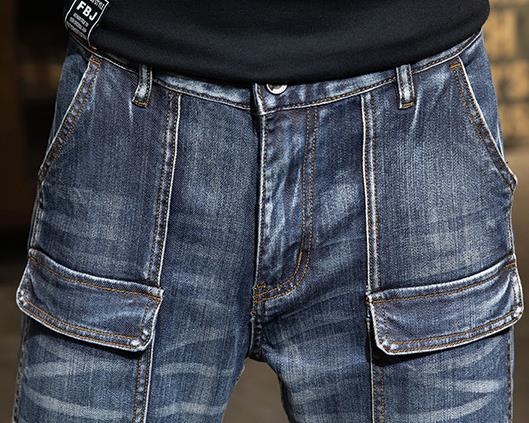Men Vintage baggy Jeans Fashion Denim Plus Size 44 Loose Popular Straight Jean Trousers Clothing  -  GeraldBlack.com