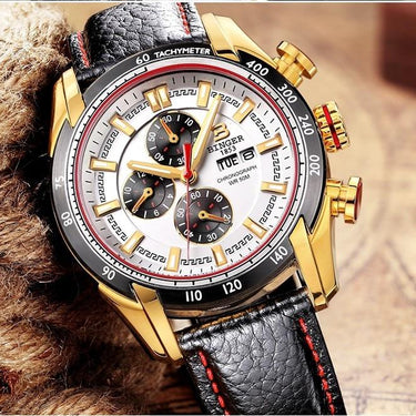 Military Chronograph Waterproof Men's Watch with 44mm Wristband - SolaceConnect.com