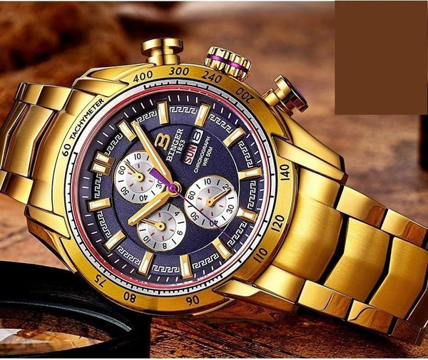 Military Chronograph Waterproof Men's Watch with 44mm Wristband - SolaceConnect.com