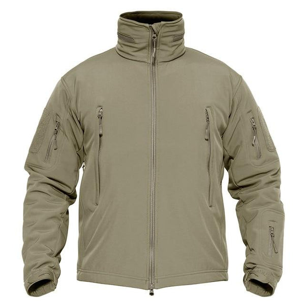 Military Fleece Soft Shell Tactical Waterproof Army Jackets for Men - SolaceConnect.com