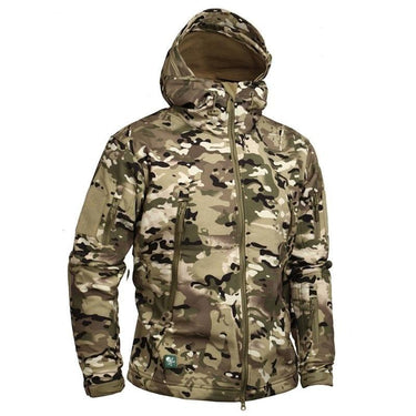 Military Style Camouflage Men's Softshell US Army Tactical Hooded Jacket  -  GeraldBlack.com