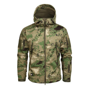 Military Style Camouflage Men's Softshell US Army Tactical Hooded Jack ...