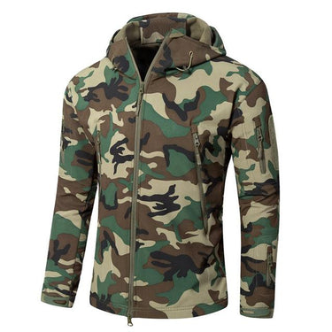 Military Style Camouflage Men's Softshell US Army Tactical Hooded Jacket - SolaceConnect.com