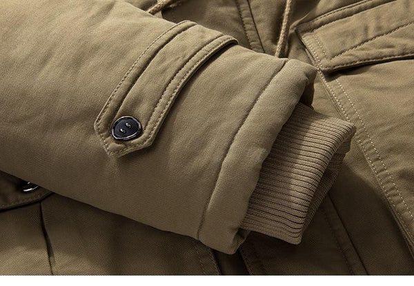Military Thicken Fleece Gray Casual Hooded Pilot Cargo Cotton Jackets for Men on Clearance  -  GeraldBlack.com
