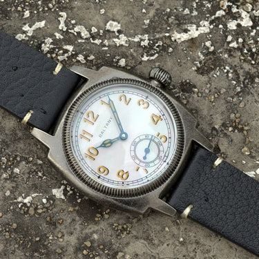 Military Watch Men Vintage 36mm Hand Wind Mechanical Wristwatches Dome Sapphire Luminous 200m  -  GeraldBlack.com