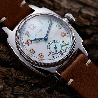 Military Watch Men Vintage 36mm Hand Wind Mechanical Wristwatches Dome Sapphire Luminous 200m  -  GeraldBlack.com