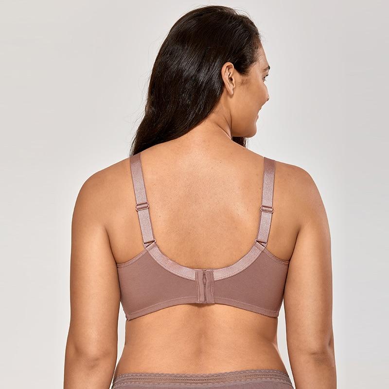Mochaccino Color Full Coverage Embroidered Non-Padded Wirefree Bra  -  GeraldBlack.com