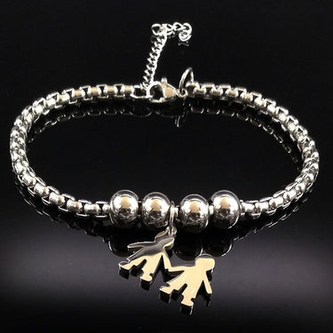 Mother and Daughter Stainless Steel Fashion Bracelet for Women  -  GeraldBlack.com