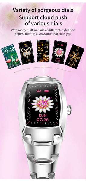 Luxury Smart Watch Women Full Touch Smartwatch Multi-sports Fitness Tracker Heart Rate Monitor - SolaceConnect.com