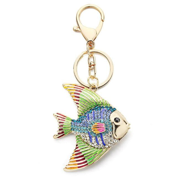 Multicolored Tropical Goldfish Keyrings Keychains Holder for Women Bag - SolaceConnect.com