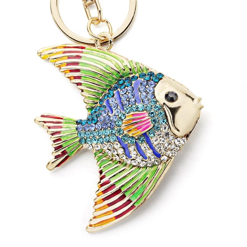 Multicolored Tropical Goldfish Keyrings Keychains Holder for Women Bag  -  GeraldBlack.com