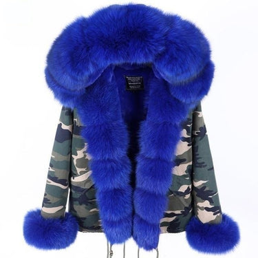Natural Raccoon Fox Fur Hood Coat Big Thick Warm Women's Winter Jacket  -  GeraldBlack.com