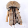 Natural Raccoon Fur Collar Hooded Long Thick Warm Winter Jacket for Women  -  GeraldBlack.com