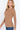 Natural Tan Thermal Crew Neck Long Sleeve Knitted Women's Top - SolaceConnect.com