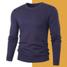 Navy-2121 Men's Pullover Sweater Fashion Soft Autumn Slim Sweater Jersey Knitwear Winter Jumper Tops Sweatshirt Plus Size  -  GeraldBlack.com
