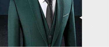 Navy Blue Blazer Pant Vest Fashion Casual Business 3 Piece Suit for Men  -  GeraldBlack.com