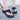 Navy Blue Fashion Summer Crystal Diamond Gem Flat Slippers for Women  -  GeraldBlack.com