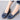 Navy Blue Genuine Leather Low Heel Round Toe Flat Shoes for Women  -  GeraldBlack.com