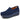 Navy Blue Hollow Spring Autumn Women Ladies Genuine Leather Moccasins Fall Slip-on Casual Shoes Round Toe Handmade  -  GeraldBlack.com