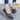 Navy Blue Summer Fashion Genuine Leather Round Head Flats for Women  -  GeraldBlack.com