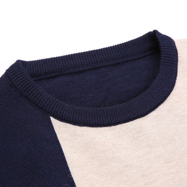 Navy Color Casual Thick Warm Winter Men's Luxury Knitted Pullover Sweater Wear Jersey Fashions 71819  -  GeraldBlack.com