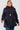 Navy Plus Size Parallel Quilt Faux Fur Hood Padded Long Puffer Belted Jacket - SolaceConnect.com