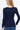 Navy Solid Color Long Sleeve Scoop Neck Thermal Top for Women - SolaceConnect.com