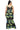 Neon Color Plus Size Polyester Bodycon Maxi Dress with Leaf and Chain Print  -  GeraldBlack.com