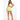 Neon Lime Solid Knit Double Layered Halter Neck Mini Dress with Front Cut Out  -  GeraldBlack.com