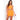 Neon Orange Solid Knit Double Layered Halter Neck Mini Dress with Front Cut Out  -  GeraldBlack.com