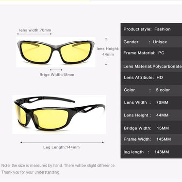 Night Vision Yellow UV400 Driving Headlight Polarized Sunglasses  -  GeraldBlack.com