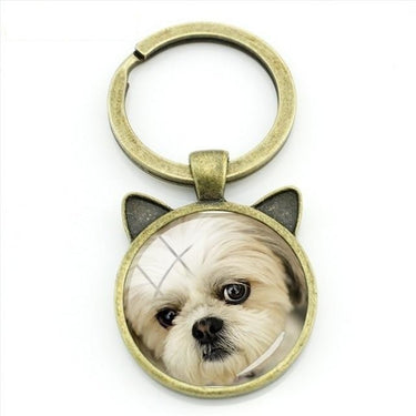 Novelty Fashion Antique Bronze Plated Cartoon Dog Cat Ear Animal Keychain - SolaceConnect.com